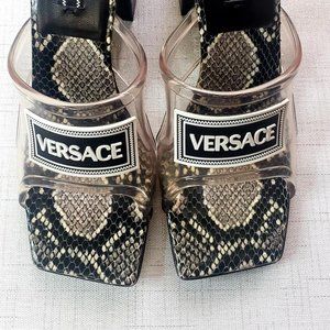Versace PVC Slip On Sandals EU37.5, US7